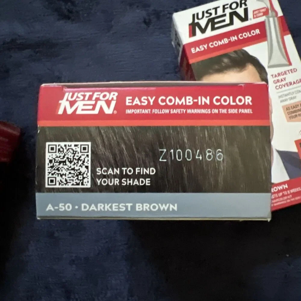 Just For Men Easy Comb-In Color Mens Hair Dye Darkest Brown A-50